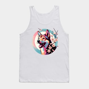 Mudi's Spring Delight Amid Cherry Blossoms Tank Top